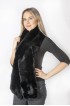 Black rex fur scarf